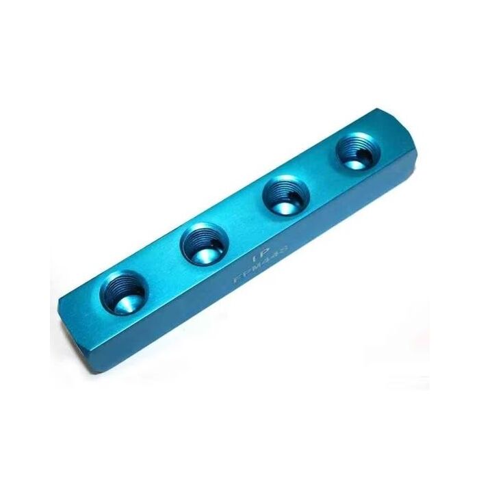 American General Tool Aluminum Blue Rectangle Straight 4-Way Pencil Manifold