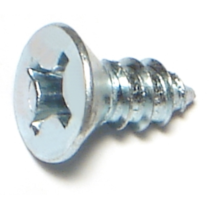 #12 x 1/2" Phillips Flat Head, Sheet Metal Screw, Zinc 
