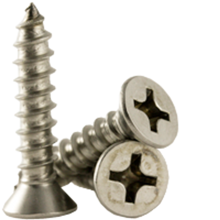 Star Stainless #12 3 in Flat Head Phillips Sheet Metal Screw