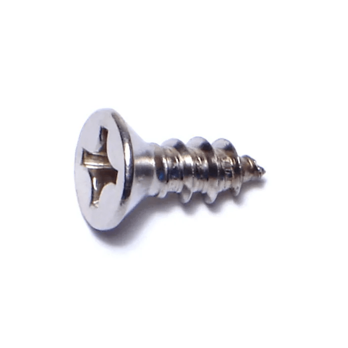 #12 x 5/8" Phillips Flat Head, Sheet Metal Screw, Stainless Steel 