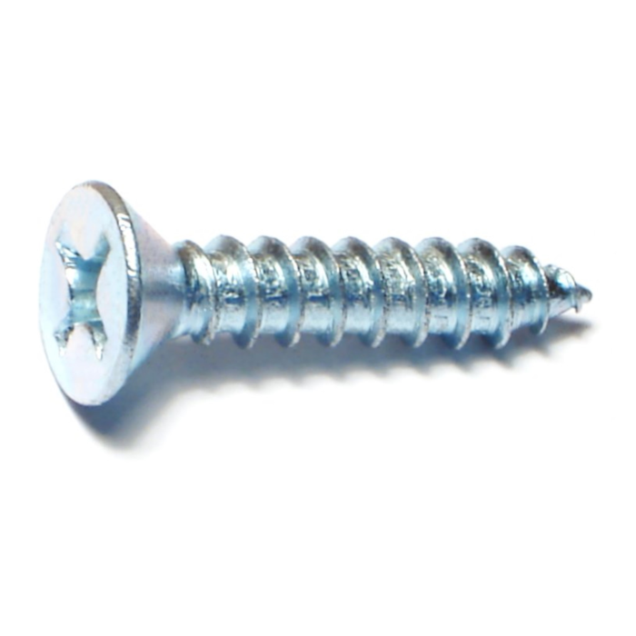 #14 x 1-1/4" Phillips Flat Head, Sheet Metal Screw, Zinc 