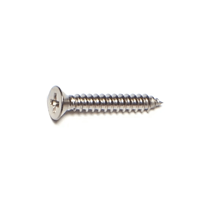 #4 x 3/4" Phillips Flat Head, Sheet Metal Screw, Stainless Steel 