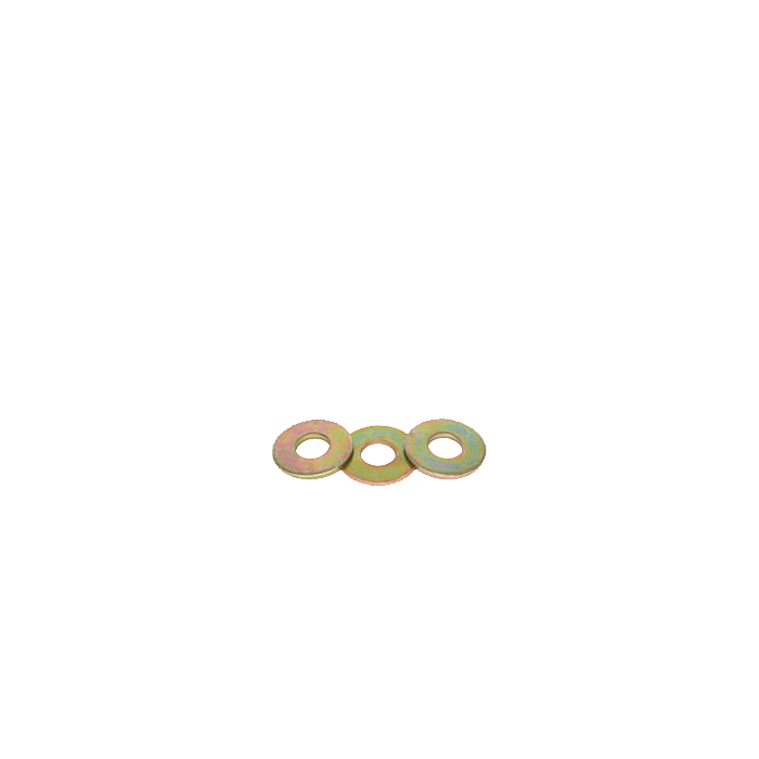 Flat Washer (Yellow Zinc) 1/4 in.