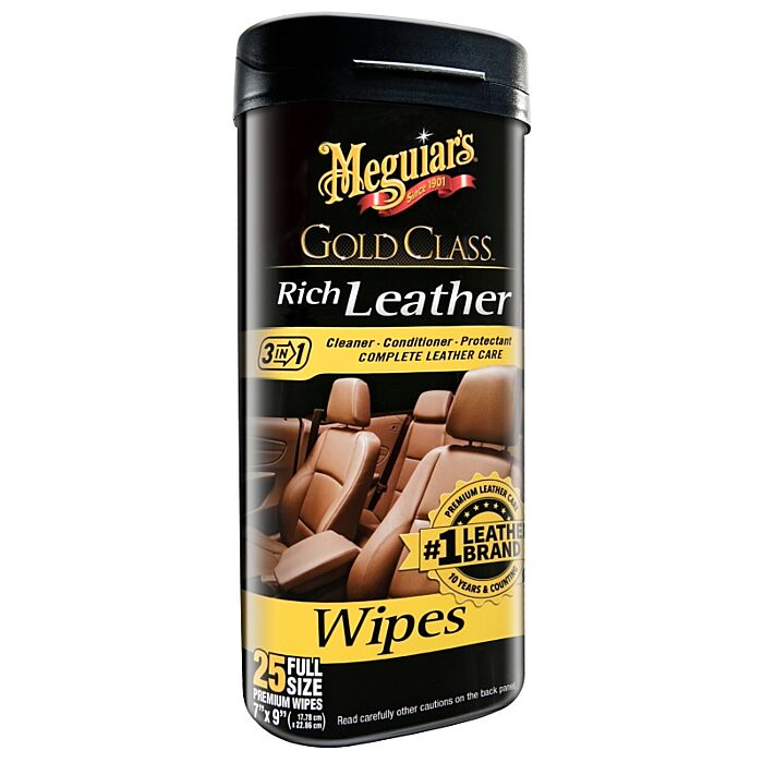 Meguiars Gold Class Rich Leather Cleaner & Conditioner Wipes