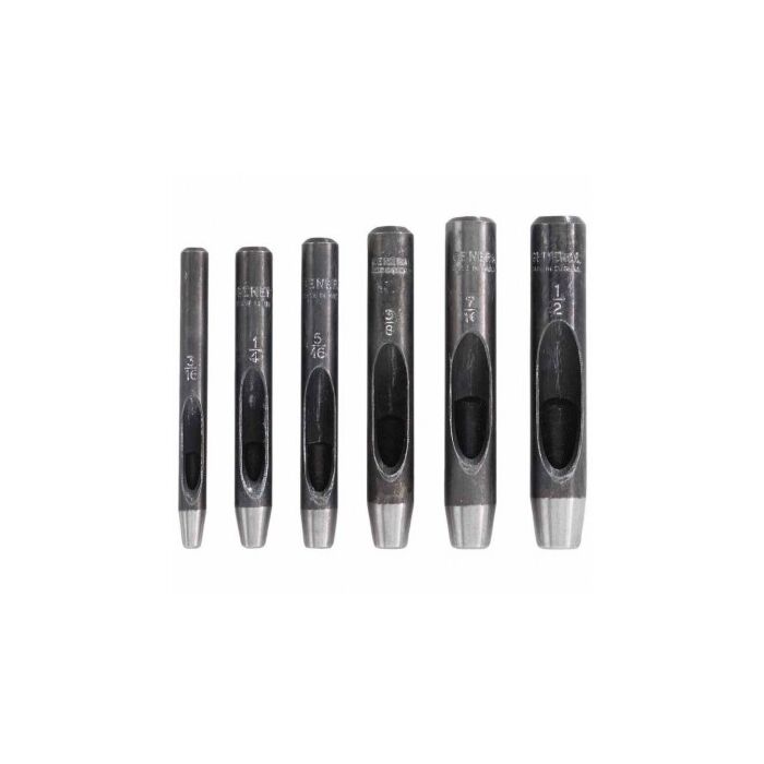 General Tools Round Forged Alloy Steel 6 Hollow Punch Set
