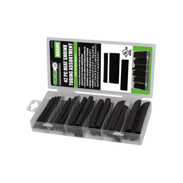 GRIP Black42-Piece 3-to-1 Heat Shrink Tubing Assortment
