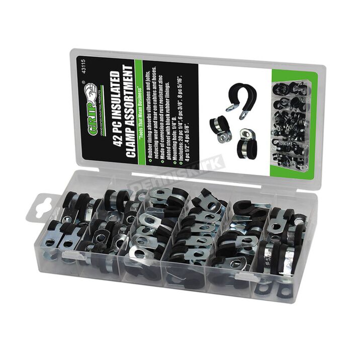 GRIP Steel Zinc Plated 42-Piece Insulated Clamp Assortment