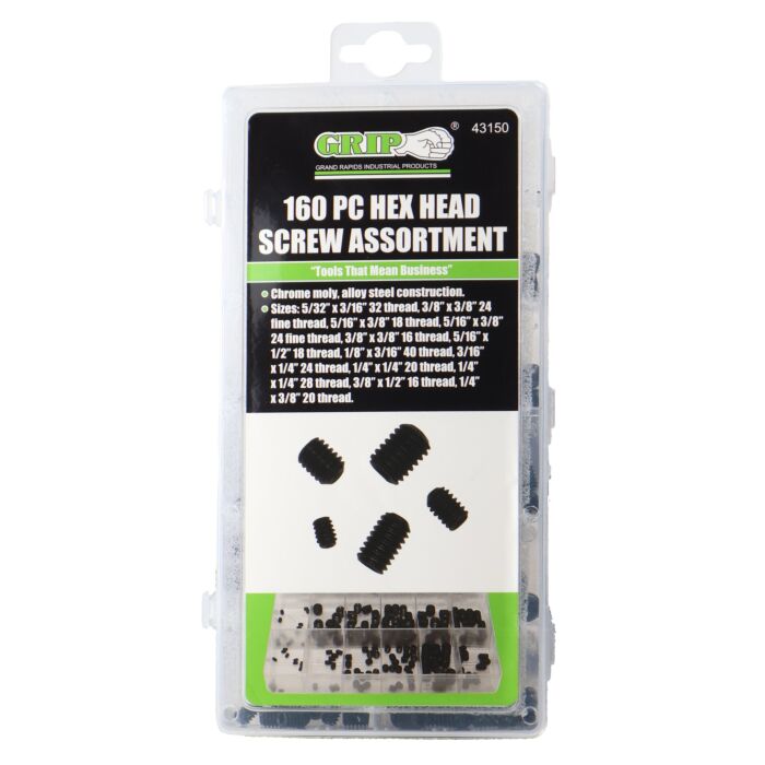 GRIP Hex 160-Piece Set Screw Assortment