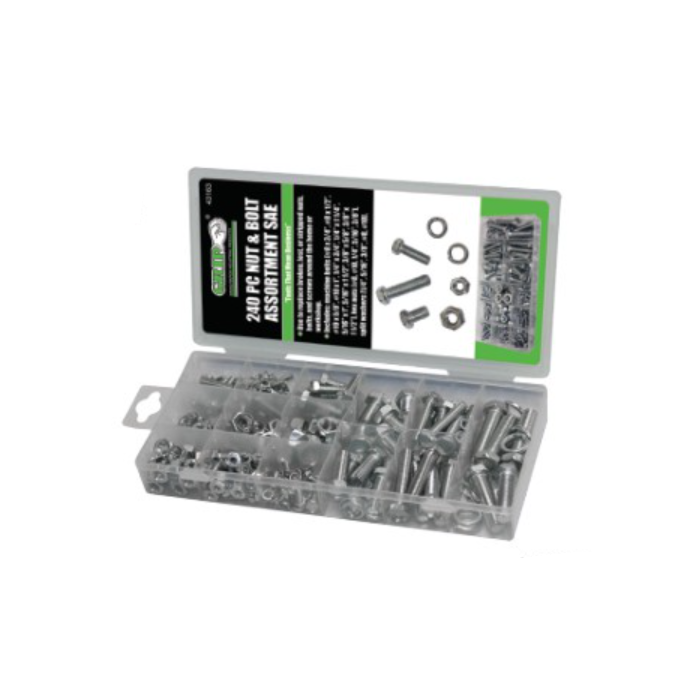 GRIP SAE Nut & Bolt Assortment 240pc