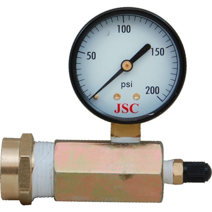Jones Stephens 200 PSI Sillcock/Water or Gas Test Gauge Assembly