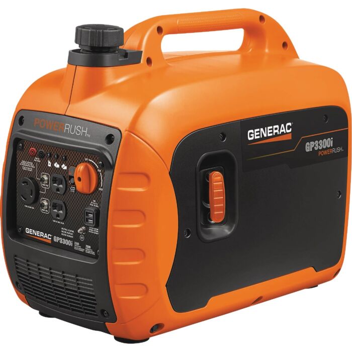 GENERAC GP3300i 3300W Gasoline Powered Recoil Start Inverter Generator with COSENSE Technology