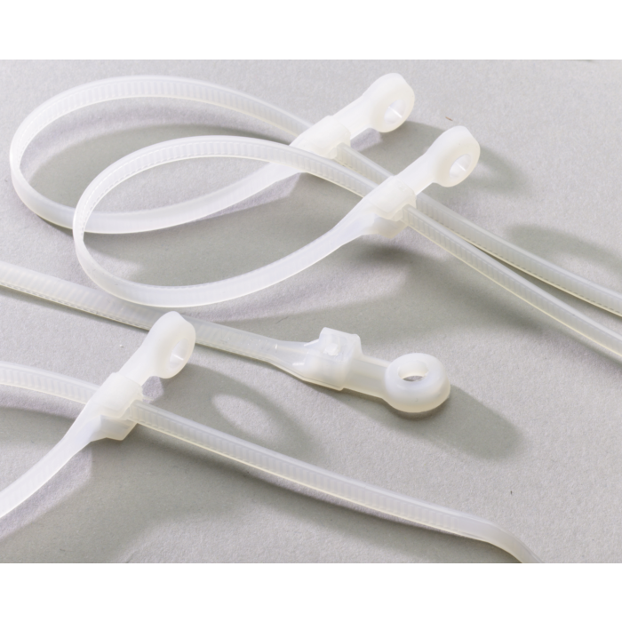 Gardner Bender 8" 50lb Natural Cable Tie with Mounting Hole, 10pk