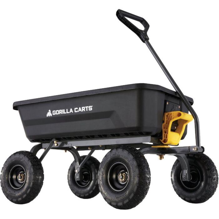 Gorilla Carts 4 Cu. Ft. 600 Lb. Poly Garden Dump Cart