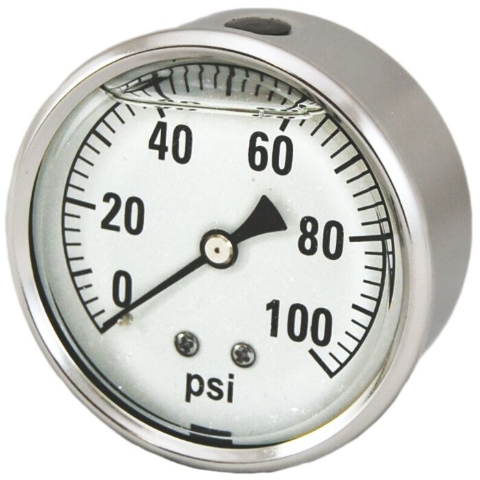 Valley Industries 2-1/2 in 0 - 100 psi 1/4 in MNPT Single Scale Pressure Gauge