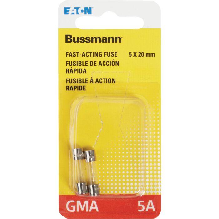 Bussmann GMA-10A 10 Amp Glass Fuses – Fast-Acting, 5x20mm, 125V, 5-Pack - View #8