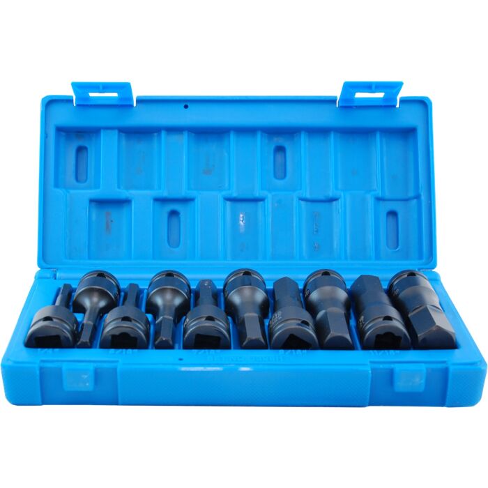 Grey Pneumatic Impact Ready 1/2 in Drive Standard 6 point Socket Set