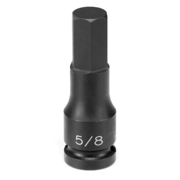 Grey Pneumatic Impact Ready 1/2" Drive 6 mm   Hex Bit Socket