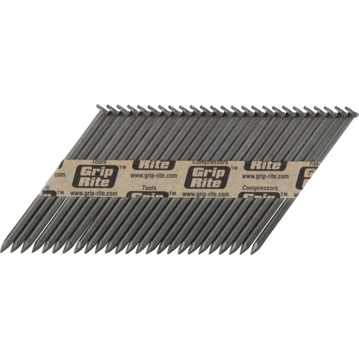 Grip-Rite 30 Degree Paper Tape Hot-Dipped Galvanized Clipped Head Framing Stick Nail, 2 In. x .113 In. (2500 Ct.)