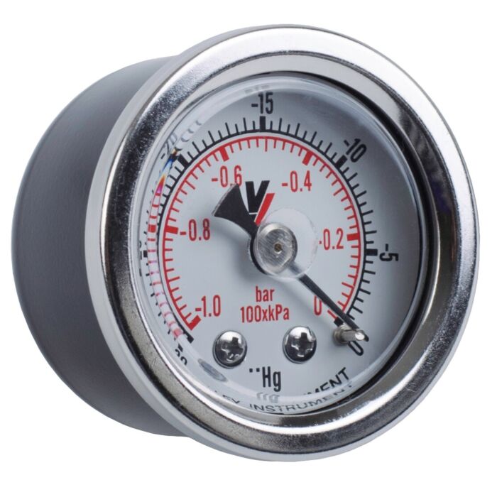 Valley Industries 1-1/2 in -30 to 0 psi 1/8 in MNPT Dual Scale Vacuum Gauge
