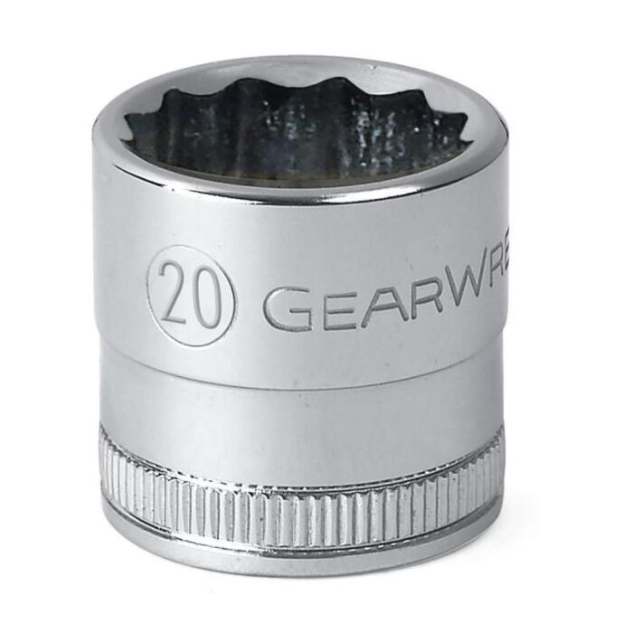 GearWrench 1/2" Drive 12 Point Standard Metric Socket 20mm
