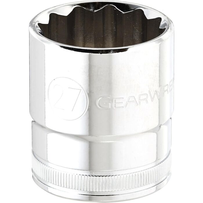 GearWrench 1/2" Drive 12 Point Standard Metric Socket 27mm