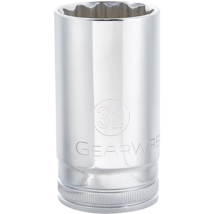 GearWrench 1/2" Drive 12 Point Deep Metric Socket 32mm