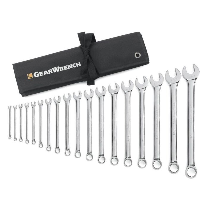 GearWrench 18-Pc. Long Pattern Combination Non-Ratcheting Wrench Set SAE