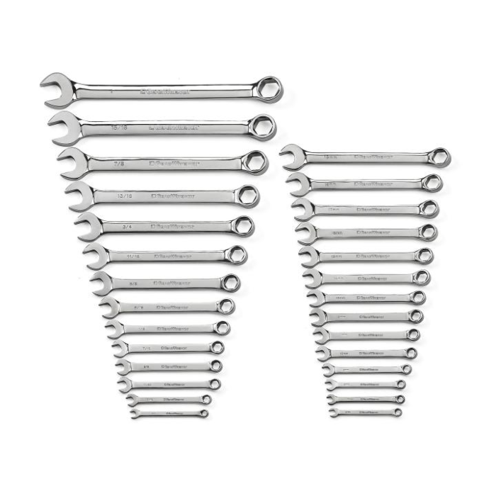 GearWrench 6 Point Combination SAE/Metric Wrench Set (28pc)