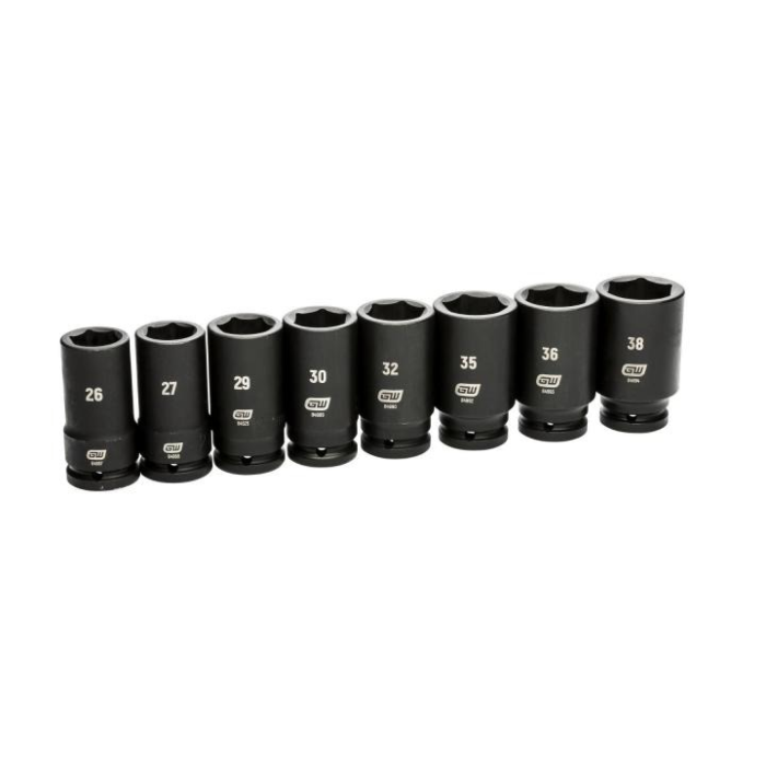 GearWrench 8pc 3/4"Dr. Deep Impact Socket Set MM