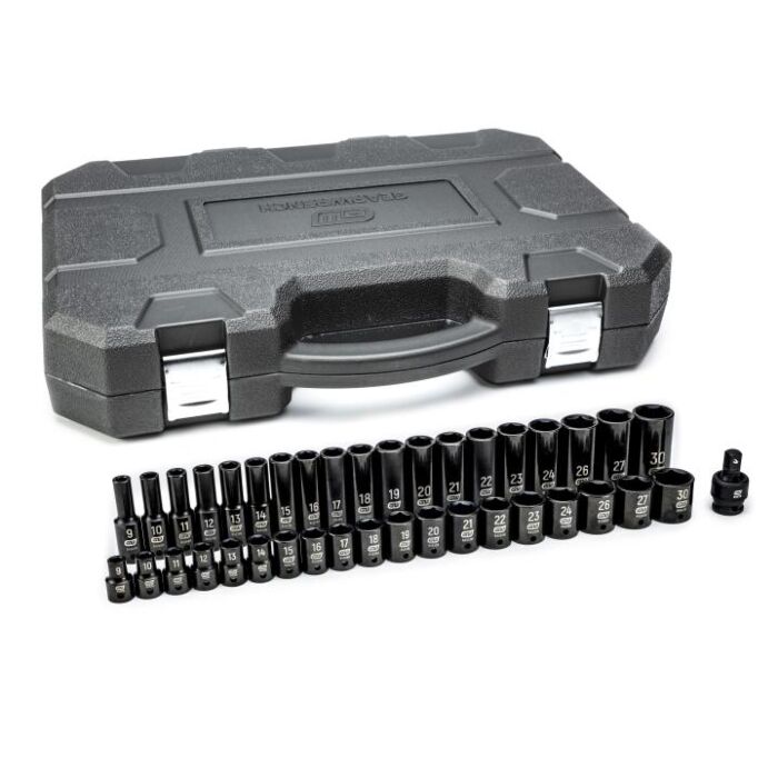 GearWrench 39 Pc 1/2" Drive 6 Point MetricStandard/Deep Impact Socket Set
