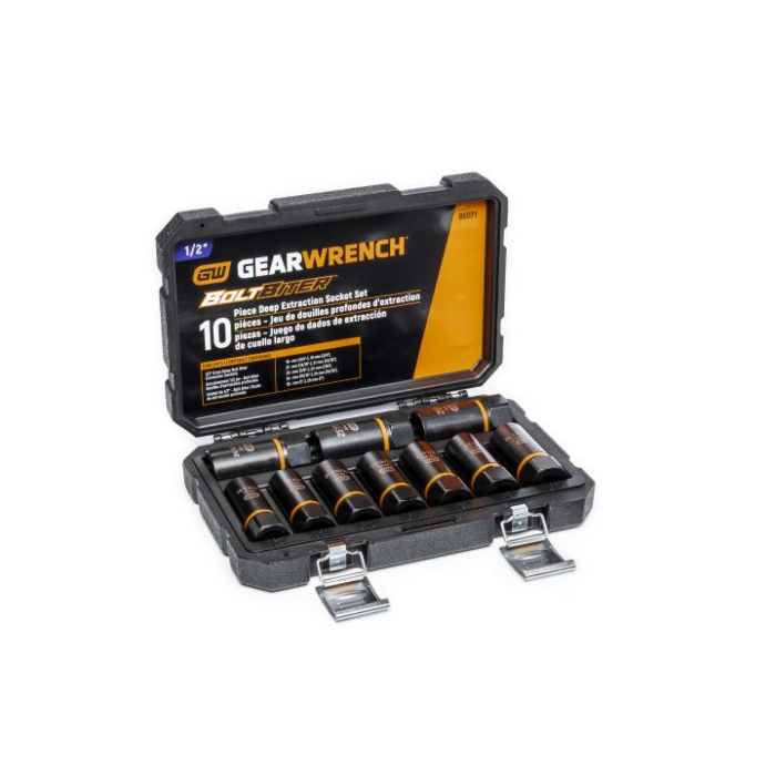 GearWrench 10PC 1/2" DR BOLT BITER SET