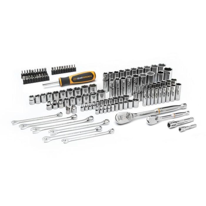 GearWrench 1/4 & 3/8 in. Drive 90T SAE/Metric Hand Tool Set (121pc)