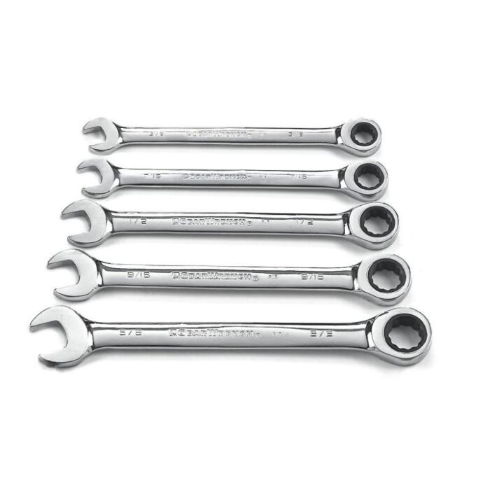 GearWrench 5 Pc. Combination Ratcheting Wrench Set SAE