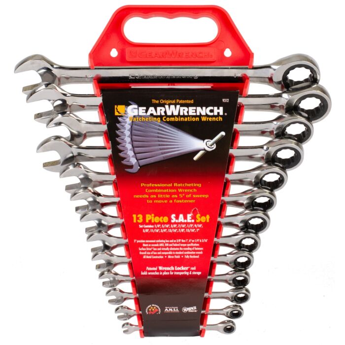 GearWrench 13 Pc. Combination Ratcheting Wrench Set SAE