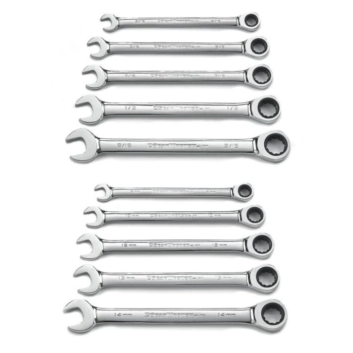 GearWrench 10 Pc. Combination Ratcheting Wrench Set SAE/Metric
