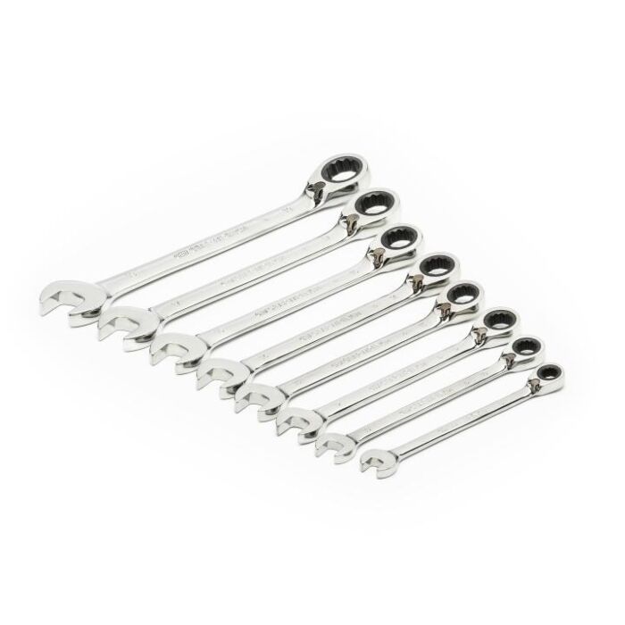 GearWrench 8 Pc. Reversible Combination Ratcheting Wrench Set Metric