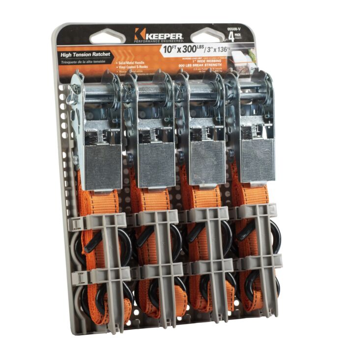 Hampton Products 1 in 10 ft 300 lb Ratchet Tie Down S Hook