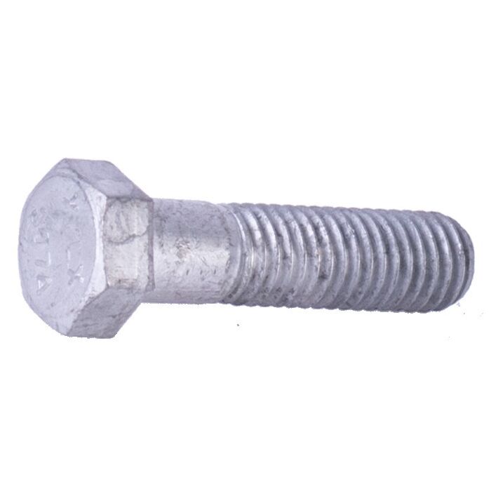 1/2"-13 x 2" Hex Head Bolt, Coarse Thread, Galvanized 