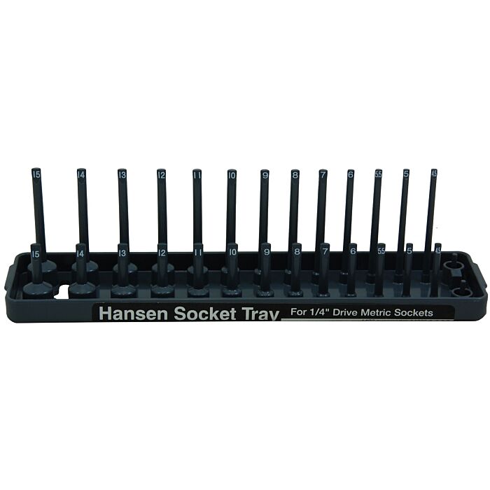 Hansen Global ABS Plastic Gray Fits Most US and Foreign Made Sockets 2-Row Socket Tray
