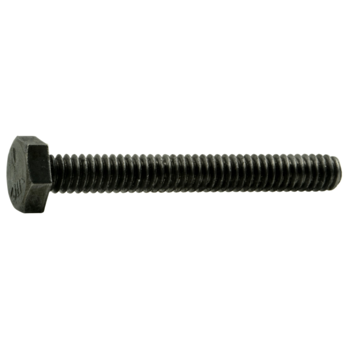 1/4"-20 x 2" Hex Head Bolt, Left-Hand Coarse Thread, Zinc 