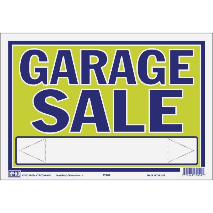 HY-KO Hy-Ko 9 x 13 Neon Garage Sale Sign