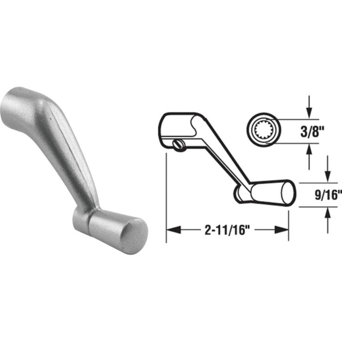 PRIME-LINE Prime-Line 3/8 In. Aluminum Die-Cast Casement Window Crank Handle