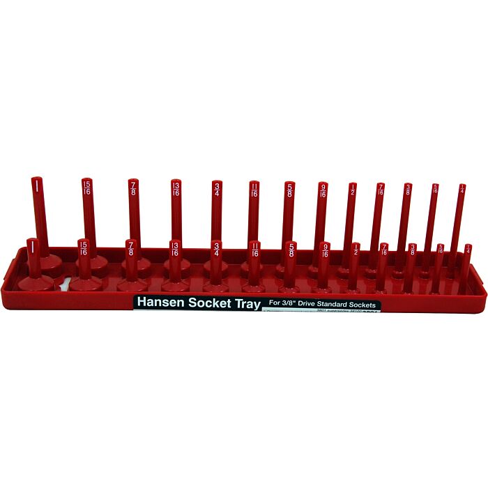 Hansen Global ABS Plastic Red Fits Most US and Foreign Made Sockets 2-Row Socket Tray