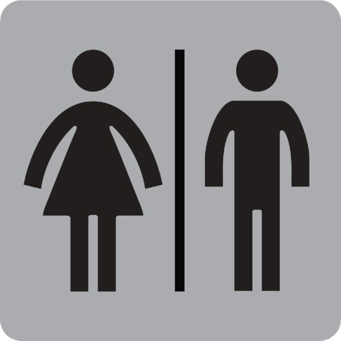 HY-KO Hy-Ko 4 In. x 4 In. Restroom Sign