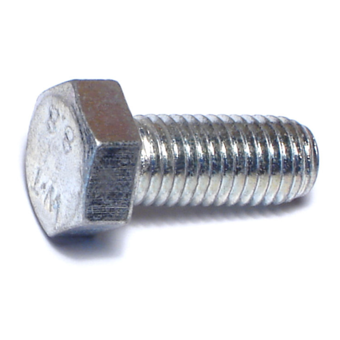 7 mm - 1.00 x 16 mm Hex Head Bolt, Coarse Thread, Zinc 