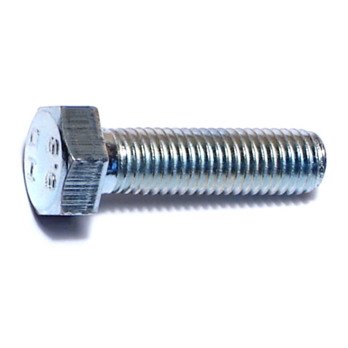 7 mm - 1.00 x 25 mm Hex Head Bolt, Coarse Thread, Zinc 