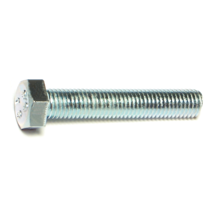 7 mm - 1.00 x 40 mm Hex Head Bolt, Coarse Thread, Zinc 
