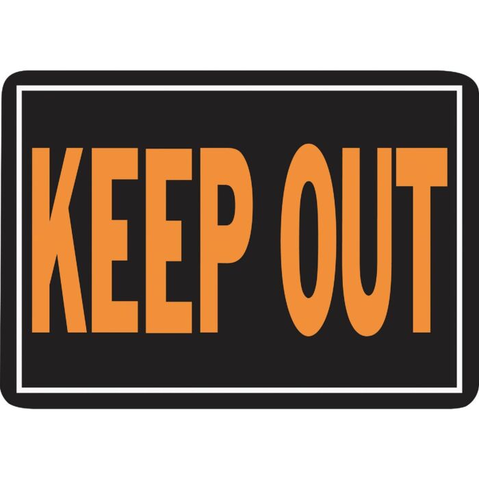 HY-KO Hy-Ko 10x14 Day-Glo Aluminum Sign, Keep Out