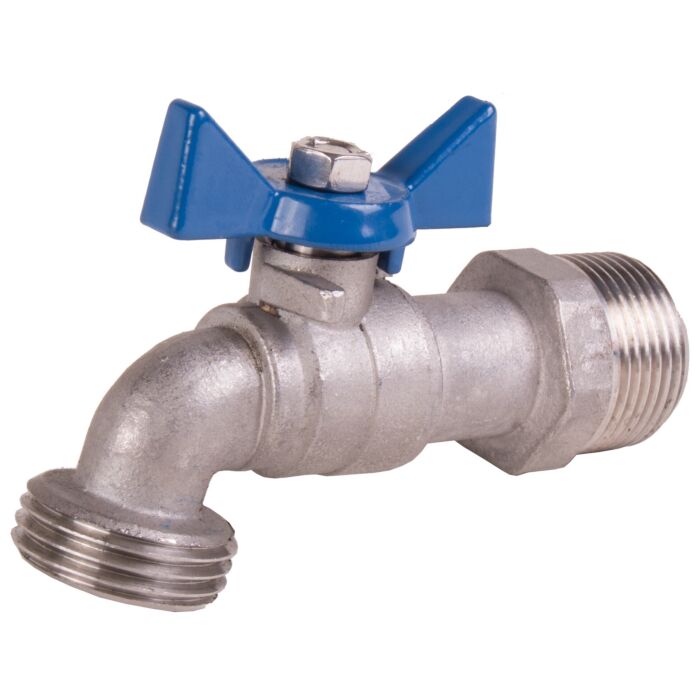 Merrill Brass/SS/PVC Ball Valve - 3/4 in. x 3/4 in. MIP x Hose Bib