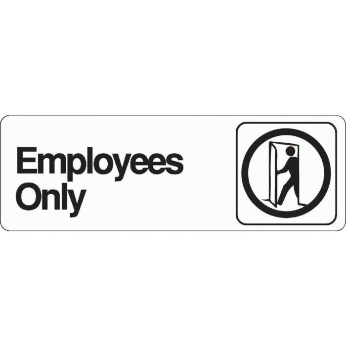 HY-KO Hy-Ko Deco Series Plastic Sign, Employees Only